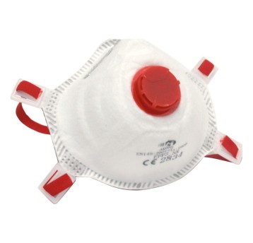 PÓŁMASKA PRZECIWPYŁOWA AK003 DUST MASK FFP3 - BIAŁY-CZERWONY