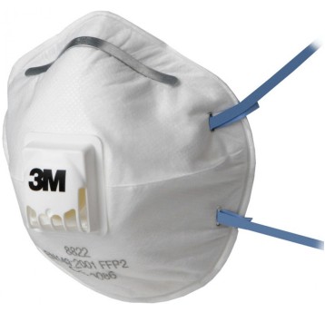 PÓŁMASKA Z ZAWORKIEM 3M 8822 FFP2 NR D