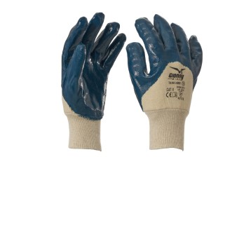 RĘKAWICA BAWEŁNIANA POWLEKANA GUMĄ TANK NBR1 - NIEBIESKI