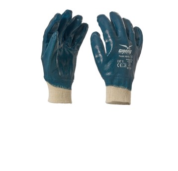 RĘKAWICA BAWEŁNIANA POWLEKANA GUMĄ TANK NBR2 - NIEBIESKI