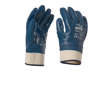 RĘKAWICA BAWEŁNIANA POWLEKANA GUMĄ TANK NBR4 - NIEBIESKI