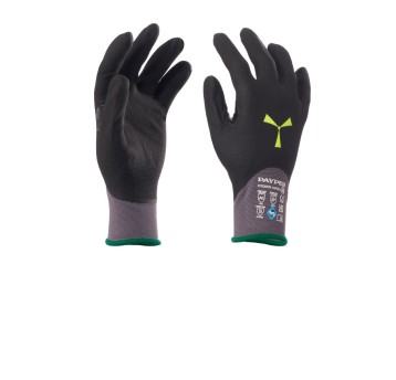 RĘKAWICA NYLONOWA POWLEKANA NITRYLEM P/TOUCH 15FULL - SZARY/CZARNY