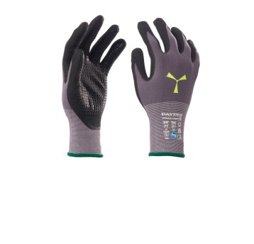 RĘKAWICA NYLONOWA POWLEKANA NITRYLEM P/TOUCH 15GRIP - SZARY/CZARNY