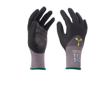 RĘKAWICA NYLONOWA POWLEKANA NITRYLEM P/TOUCH 15PRO - SZARY/CZARNY