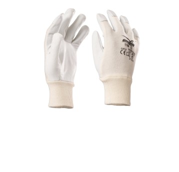 RĘKAWICA WZMACNIANA SKÓRA LICOWA 17W - BIAŁY