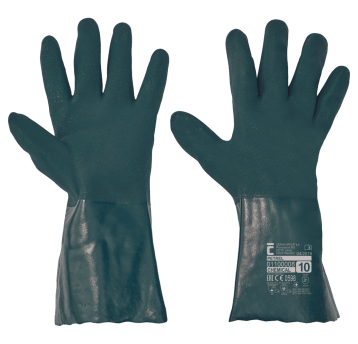 RĘKAWICE CHEMOODPORNE POWLEKANE PVC PETREL 35 CM - 11
