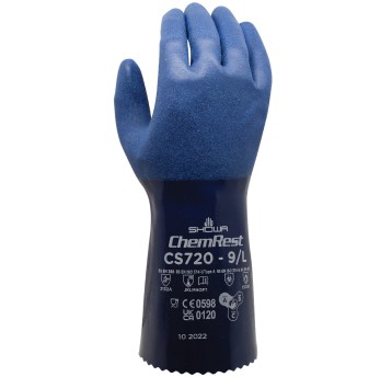 RĘKAWICE CHEMOODPORNE SHOWA CS720 - NIEBIESKI