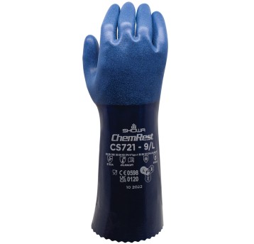 RĘKAWICE CHEMOODPORNE SHOWA CS721 - NIEBIESKI