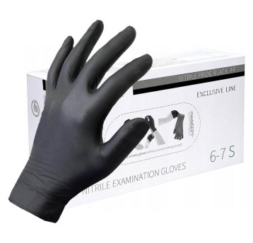 RĘKAWICE DIAGNOSTYCZNE NITRYLOWE CZARNE 100 SZT