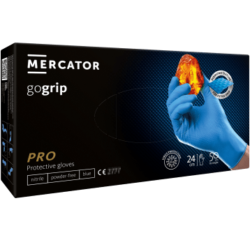 RĘKAWICE NITRYLOWE BEZPUDROWE MERCATOR GOGRIP BLUE (50SZT.)