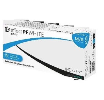 RĘKAWICE NITRYLOWE EFFECT PF WHITE – KOLOR BIAŁY (100 SZT.)