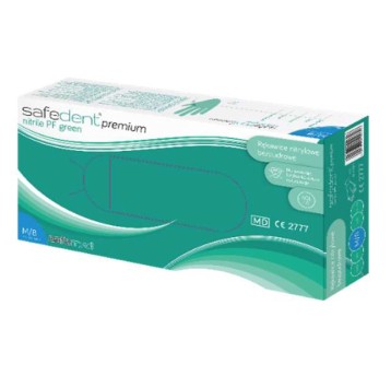 RĘKAWICE NITRYLOWE SAFEDENT PREMIUM – KOLOR ZIELONY (100 SZT.)