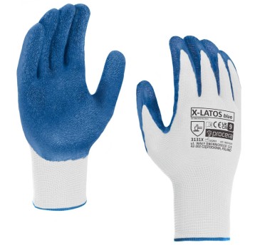 RĘKAWICE OCHRONNE POWLEKANE LATEKSEM X-LATOS BLUE