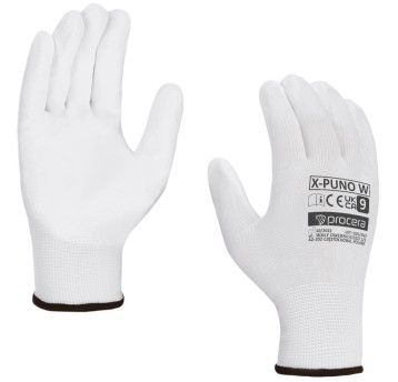 RĘKAWICE OCHRONNE POWLEKANE PU X-PUNO WHITE