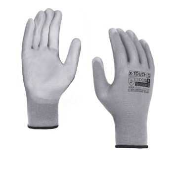 RĘKAWICE OCHRONNE POWLEKANE PU X-TOUCH GREY