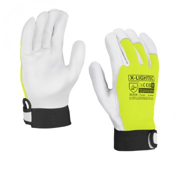 RĘKAWICE OCHRONNE WZMOCNIONE KOZIĄ SKÓRĄ X-LIGHTEC