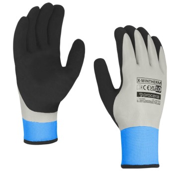RĘKAWICE OCIEPLANE AKRYLEM POWLEKANE PODWÓJNIE LATEKSEM X-WINTHERM