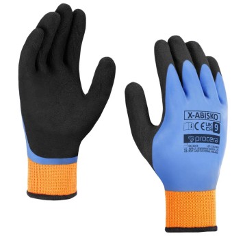 RĘKAWICE OCIEPLANE POWLEKANE PODWÓJNIE PIANKĄ LATEKSOWĄ I GŁADKIM LATEKSEM X-ABISKO