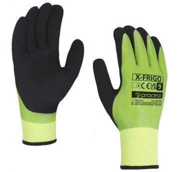 RĘKAWICE OCIEPLANE POWLEKANE PODWÓJNIE PIANKĄ LATEKSOWĄ I GŁADKIM LATEKSEM X-FRIGO