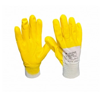 RĘKAWICE POWLEKANE NITRYLEM M-GLOVE N1005 3121X - ŻÓŁTY