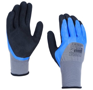 RĘKAWICE ROBOCZE POWLEKANE 2xNITRYLEM X-NITOS 3/4 ROZM. 10