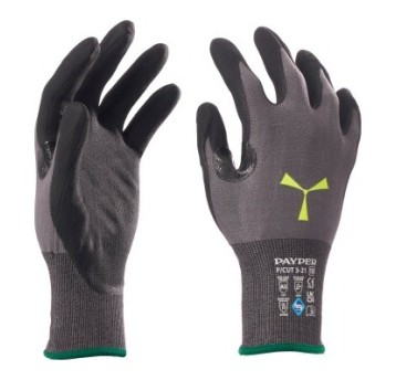 RĘKAWICZKI ANTYPRZECIĘCIOWE P-CUT 3-21 - SZARY-CZARNY