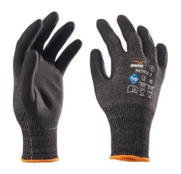 RĘKAWICZKI ANTYPRZECIĘCIOWE PATROL 3 - CZARNY-CZARNY