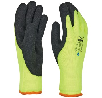 RĘKAWICZKI ROBOCZE COLDGRIP - ŻÓŁTY FLUO-CZARNY