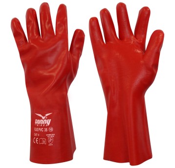 RĘKAWICZKI ROBOCZE FLUID PVC 35 - CZERWONY