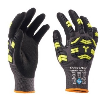 RĘKAWICZKI ROBOCZE P-IMPACT 18ESD - GRIGIO-NERO-GIALLO FLUO