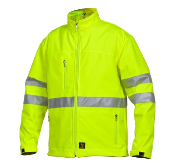 SOFTSHELL KURTKA HV ŻÓŁTA