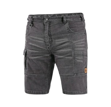 SPODENKI JEANSOWE CXS MURET MĘSKIE - SZARO-CZARNY