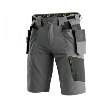SPODENKI KRÓTKIE CXS NAOS MĘSKIE - SZARO-CZARNY Z ELEM. ODBLASK.