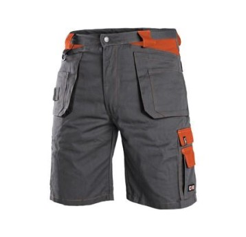 SPODENKI KRÓTKIE CXS ORION DAVID MĘSKIE - SZARO-POMARAŃCZOWY