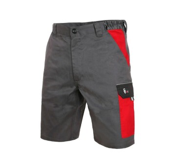 SPODENKI KRÓTKIE CXS PHOENIX ZEFYROS MĘSKIE - SZARO-CZERWONY
