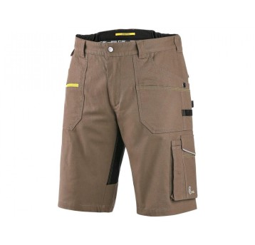 SPODENKI KRÓTKIE CXS STRETCH MĘSKIE - BEŻOWO-CZARNY