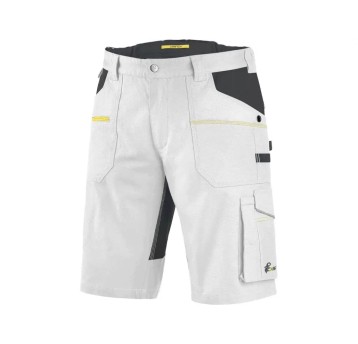 SPODENKI KRÓTKIE CXS STRETCH MĘSKIE - BIAŁO-SZARY