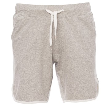 SPODENKI KRÓTKIE SPORTOWE COMBAT MELANGE - SZARY MELANŻ-BIAŁY