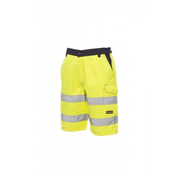 SPODENKI ODBLASKOWE KRÓTKIE MĘSKIE CRAFT - ŻÓŁTY FLUO/GRANATOWY