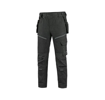 SPODNIE DO PASA CXS LEONIS MĘSKIE - CZARNY Z SZARYMI DODAT.