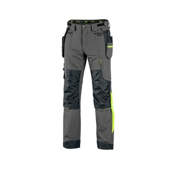 SPODNIE DO PASA CXS NAOS MĘSKIE HV ŻÓŁTE ELEM. - SZARO-CZARNY