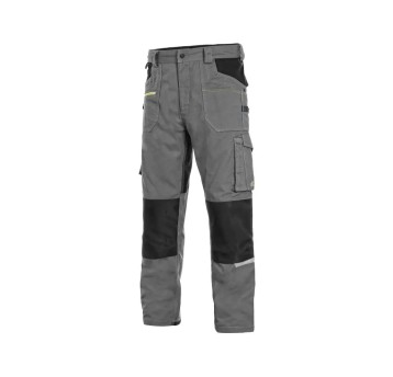 SPODNIE DO PASA CXS STRETCH ZIMOWE MĘSKIE - SZARY-CZARNY