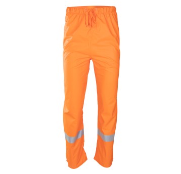 SPODNIE DO PASA GROSVENOR PU - POMARAŃCZOWY