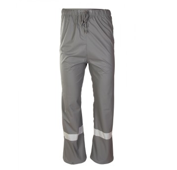 SPODNIE DO PASA GROSVENOR PU - STALOWY