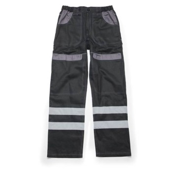 SPODNIE DO PASA ODBLASKOWE COOL TREND - CZARNO-SZARY