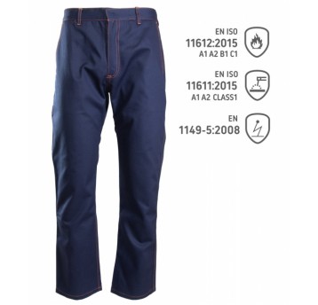 SPODNIE DO PASA PROFFLAM ANTISTATIC KAT.II - GRANATOWY