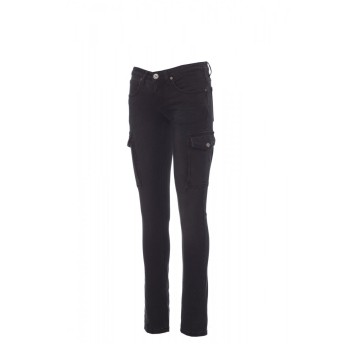 SPODNIE JEANS Z KIESZENIAMI DAMSKIE HUMMER LADY - CZARNY