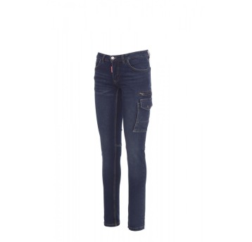 SPODNIE JEANS Z KIESZENIAMI DAMSKIE WEST LADY - NIEBIESKI DENIM