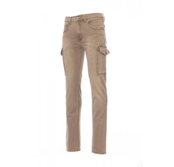 SPODNIE JEANS Z KIESZENIAMI MĘSKIE HUMMER - KHAKI