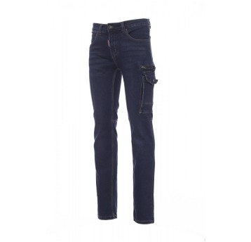 SPODNIE JEANS Z KIESZENIAMI MĘSKIE WEST - NIEBIESKI DENIM